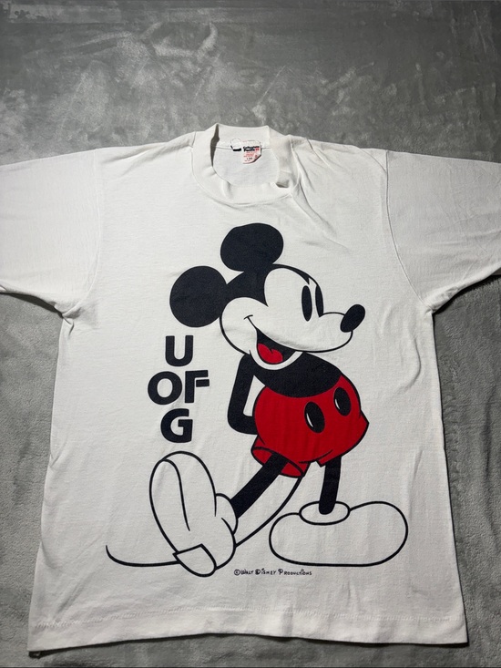 Disney Other - Vintage 80s Mickey Mouse U of G T Shirt Mens L Collegiate Pacific Disney USA